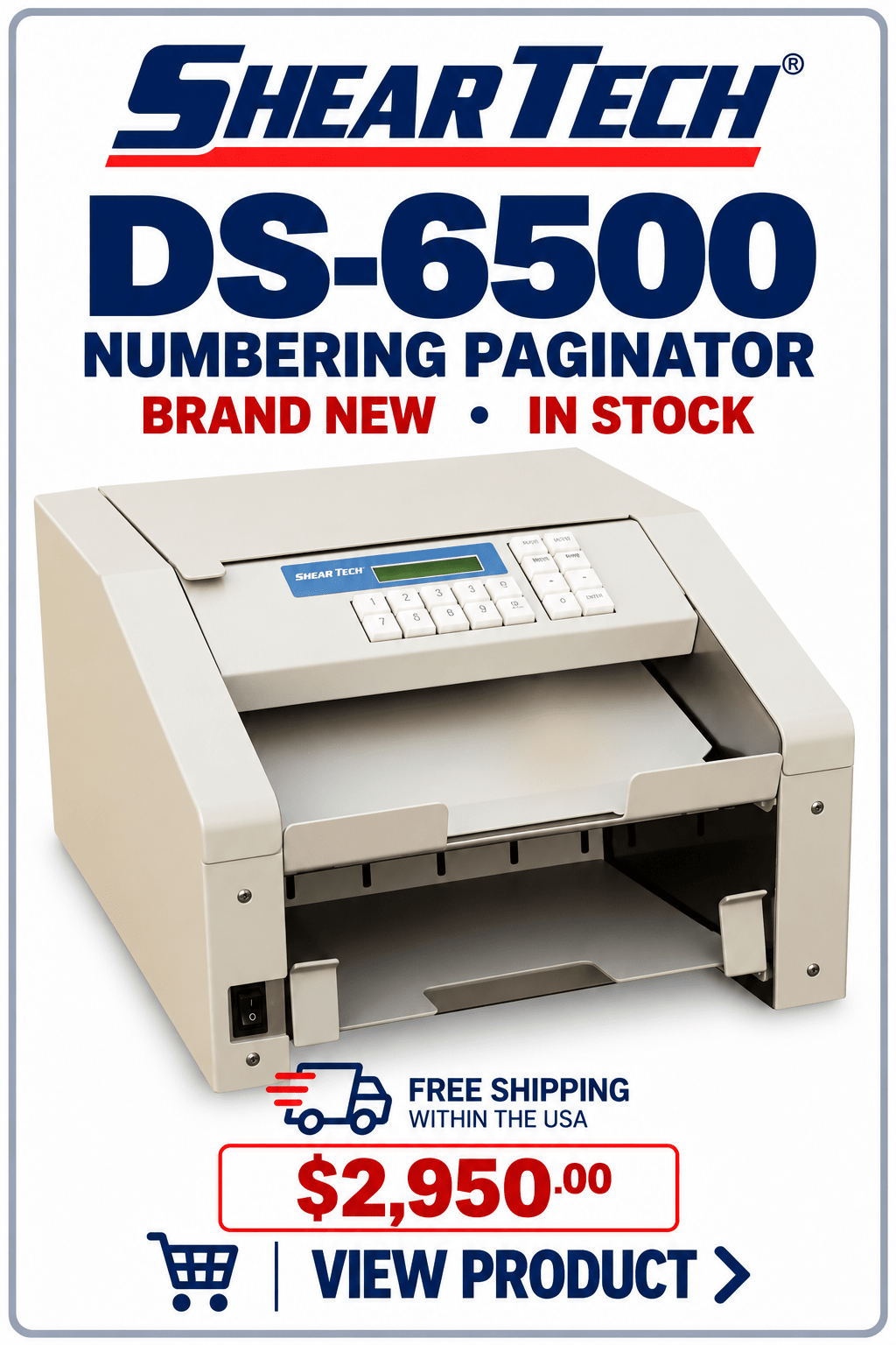 Shear Tech DS-6500 Numbering Paginator